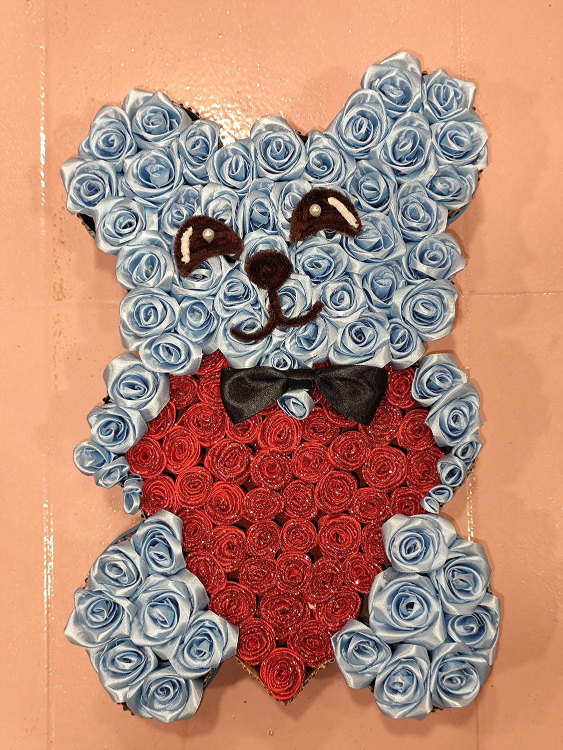 Oso hecho con flores