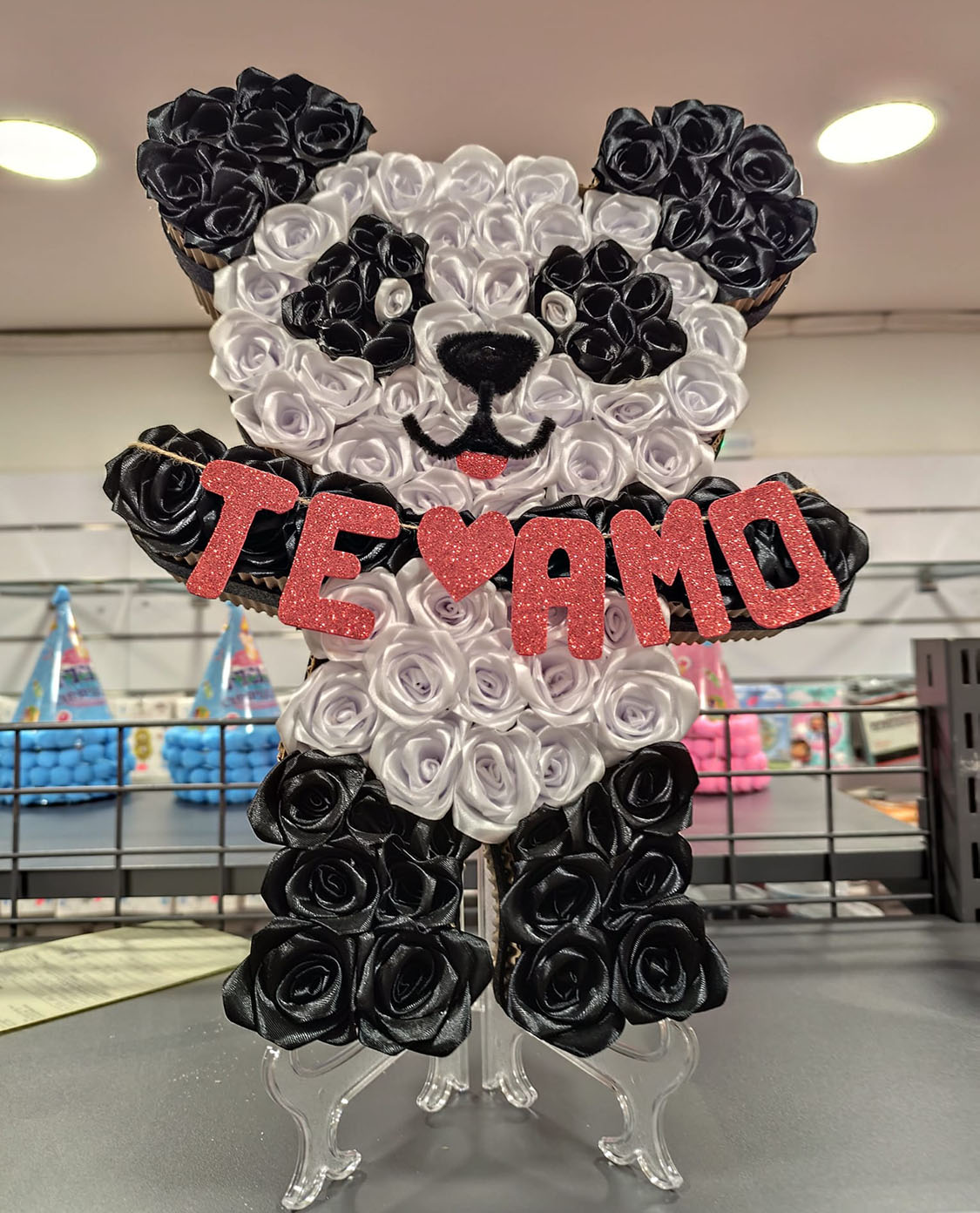 oso personalizado con flores